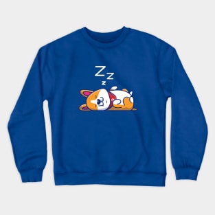 Cute Corgi Sleeping Cartoon Crewneck Sweatshirt